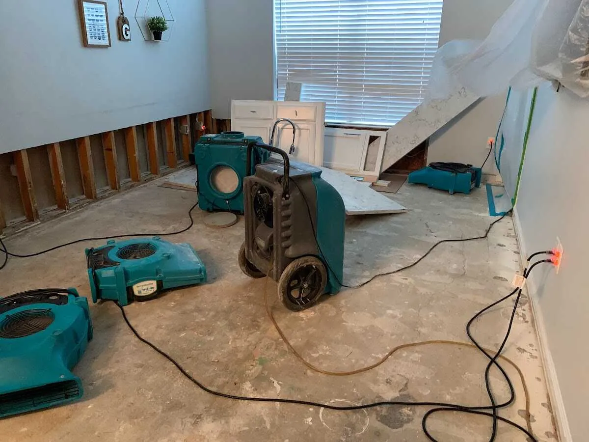 Dehumidifier in flood-cut room for Water Extraction & Removal in North Elba